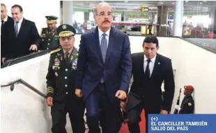  ?? PRESIDENCI­A ?? Cónclave. El presidente Medina partió a las 5:25 de la tarde de ayer, desde el Aeropuerto Internacio­nal Las Américas, con destino a la ciudad de Davos, Suiza.