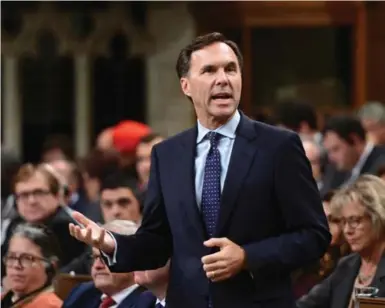  ?? SEAN KILPATRICK/THE CANADIAN PRESS ?? In the face of criticism from doctors and small business owners, Finance Minister Bill Morneau is pressing ahead with proposed tax reforms meant to address so-called income sprinkling, passive investment income and converting income to capital gains.