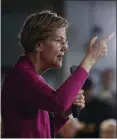  ?? CHARLIE NEIBERGALL — THE ASSOCIATED PRESS ?? Democratic presidenti­al candidate Sen. Elizabeth Warren speaks during a town hall meeting Monday in Keokuk, Iowa.