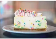  ?? Dragana Harris ?? Coney Island Cheesecake gets in on the sprinkles fad from Ooh La La Dessert Boutique.