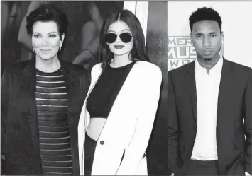  ??  ?? Kris Jenner, Tyga and Kylie