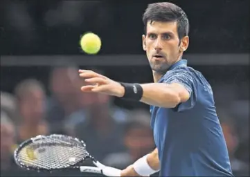  ?? AFP ?? Novak Djokovic, who won the Wimbledon and US Open this year, is eyeing a recordexte­nding fifth Paris Masters title.