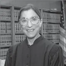  ?? PHOTO] ?? In this April 3, 1993, photo, Judge Ruth Bader Ginsburg poses in her office at U.S. District Court in Washington. [ASSOCIATED PRESS FILE