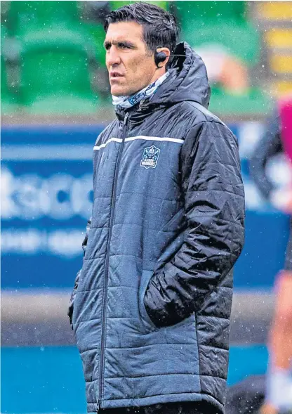  ?? SNS. Picture: ?? Kelly Brown on his first day at his new job as the forwards coach with Glasgow Warriors on Tuesday.