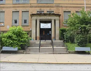  ?? Jacqueline Cameron ?? The former Johnston Elementary School in Wilkinsbur­g is now a community space owned by Community Forge, a group of eight entreprene­urs with ties to Pittsburgh.