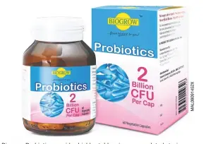  ??  ?? Biogrow Probiotics provides highly stable microencap­sulated strains made from patented microencap­sulation technology from Institute Rosell-Lallemand, Canada.