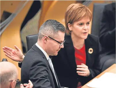  ?? Picture: Getty. ?? Finance Secretary Derek Mackay addresses the Scottish Parliament.