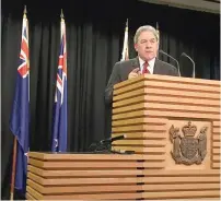  ?? — Reuters file photo ?? Winston Peters speaks during a media conference in Wellington.