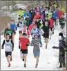  ?? Photo: Iain Ferguson, The Write Image ?? A colourful start to Lochaber Athletic Club’s Leanachan 10k race at Nevis Range on Sunday, the last winter league race of the year.