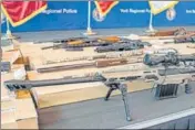  ?? SUPPLIED PHOTO ?? Guns seized during the crackdown operation ‘Project Cheetah’ in Canada.