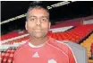  ?? ?? LESHERN Naidoo during his 2014 trip to Liverpool’s Anfield Stadium in the UK, before it was revamped. | Supplied