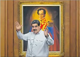  ?? EFE ?? Caracas. Nicolás Maduro, en una de sus recientes aparicione­s públicas.