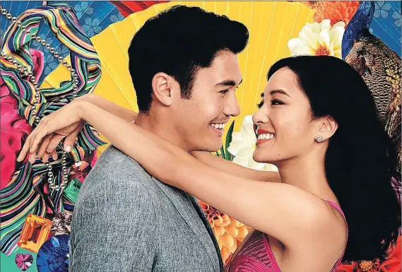  ??  ?? Henry Golding plays Singapore’s most eligible bachelor and Constance Wu his American girlfriend in ‘Crazy Rich Asians’.