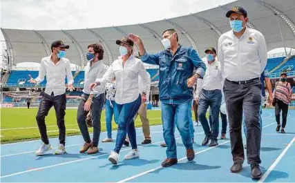  ?? FOTOS: ALCALDÍA DE CALI ?? Representa­ntes del Gobierno Nacional conocieron detalles del proyecto que busca reactivar a Cali desde el deporte.