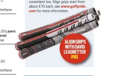  ??  ?? ALIGN GRIPS WITH DAVID LEADBETTER