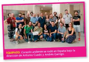  ??  ?? bajo la Corazón ardiente se rodó en España E EQUIPAZO. Garrigó. d dirección de Antonio Cuadri y Andrés