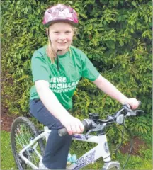  ??  ?? Lucy Hill will cycle 85 miles in just two days