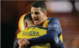  ?? Photograph: Izhar Khan/Getty Images ?? Central Coast Mariners celebrate after winning the second leg of the A-League Men's semi final against Adelaide United to qualify for the grand final.