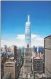  ?? ARCELORMIT­TAL RENDERING ?? A rendering of Manhattan’s new One Vanderbilt building in New York City. The steel used in the fabricatio­n for the building will be made with ArcelorMit­tal plate from the company’s Coatesvill­e and Conshohock­en facilities.