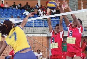  ?? PIC: KENNEDY RAMOKONE ?? Attack: Volleyball has failed to live up to its billing
