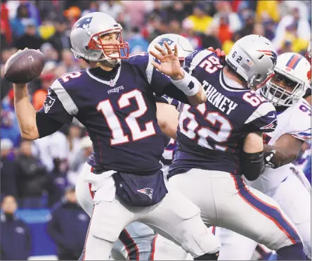  ?? Associated Press file photo ?? The Patriots are 29-5 against the Bills since Bill Belichick was hired in 2000. Tom Brady, meanwhile, is 26-3 against Buffalo.