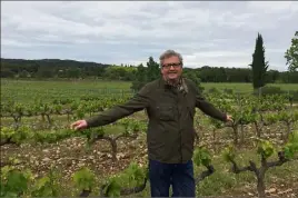  ?? (Photo P.-L. P.) ?? Pierre Duffort, directeur du domaine de Rimauresq à Pignans, au milieu des vignes.