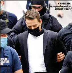  ??  ?? CHARGED: Anagnostop­oulos
outside court