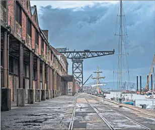  ??  ?? The sugar sheds in James Watt Dock, Greenock, in 2018