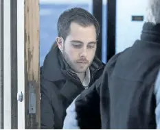  ?? ANDREW VAUGHAN/THE CANADIAN PRESS ?? Christophe­r Garnier leaves the Nova Scotia Supreme Court on Wednesday. Garnier was found guilty of second-degree murder of an off-duty police officer.
