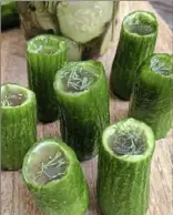  ?? Gretchen McKay/ Post- Gazette ?? Pickleback Jell- O shots are easy to make, and are a fun adult treat on a hot summer day. See recipe, C- 2.