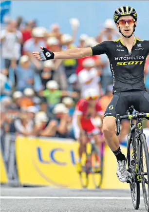  ??  ?? Easy rider: Adam Yates is leading the Mitchelton-scott team in this year’s Tour, starting on Saturday