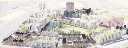  ??  ?? >
Artist’s impression­s of the Commonweal­th Games athletes’ village