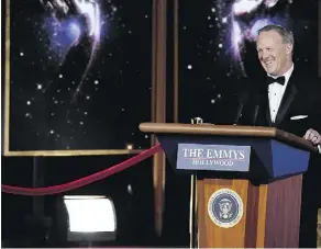  ?? GETTY IMAGES ?? Former White House press secretary Sean Spicer’s appearance surprised the Emmy crowd.