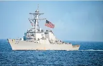  ?? PHOTO: REUTERS ?? The Arleigh Burke-class guided-missile destroyer USS Stethem has made a ‘‘freedom-of-navigation operation’’ off one of the Paracel Islands.