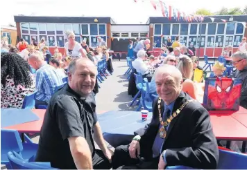  ?? Rev Stuart Haynes with the Mayor of West Lancashire, Noel Delaney, at the event ??