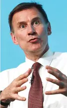  ??  ?? Christian values... Jeremy Hunt