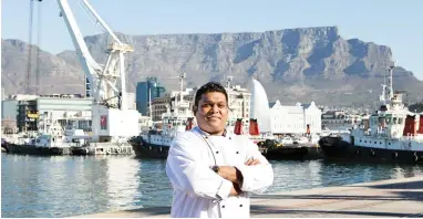  ??  ?? MOUNTAIN OF LOVE: Keshan Rambarun, the executive sous chef at The Table Bay Hotel, says his mother’s cooking inspired him to become a chef.