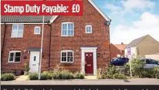  ??  ?? Stamp Duty Payable: £0 ENGLAND Newly built three-bedroom semi-detached property in the coastal town of Brightling­sea in Essex. Price £250,000