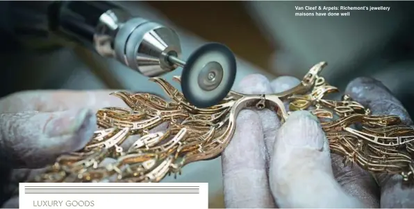  ?? ?? Van Cleef & Arpels: Richemont’s jewellery maisons have done well
