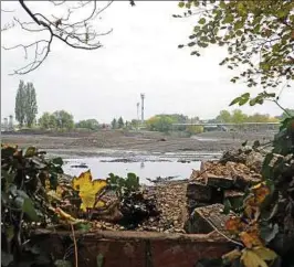  ??  ?? Die Festwiese Gispersleb­en dient künftig als Buga-gelände. Das ehemaliges Heizkraftw­erk wurde eigens für das Vorhaben abgerissen. Foto: Marco Schmidt