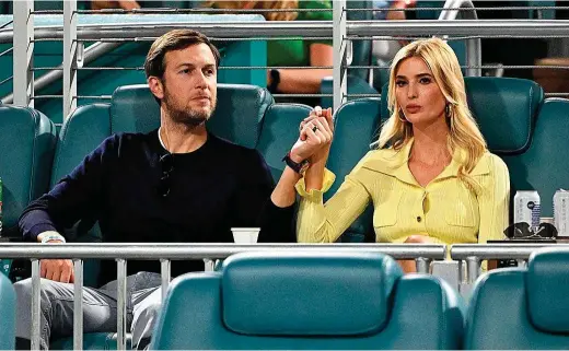  ?? GTRES ?? Jared Kushner e Ivanka Trump en el Masters Series de Miami hace dos semanas.