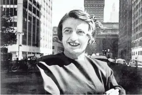  ?? 1962 AP PHOTO ?? Ayn Rand’s “Atlas Shrugged” was among the required texts for a course funded by a major banking company, which donated to at least 60 universiti­es, many of them public. The course was to be based on concepts championed by Rand, objectivis­m and the “morality of capitalism.”