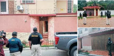  ?? ?? CASO. Militares frente a la residencia del Tigre Bonilla en Lomas de Toncontín. Las otras propiedade­s.