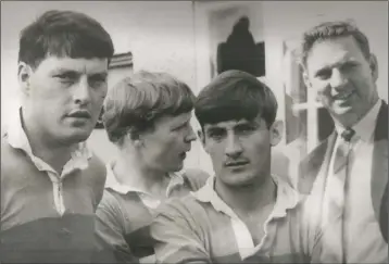  ??  ?? Rathnure men Seamus Barron, John Quigley, Teddy O’Connor and the late Syl Barron, a selector on the 1968 team.