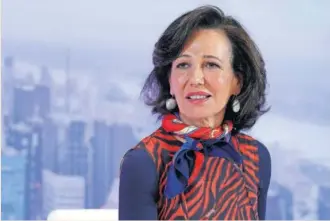  ?? PABLO MONGE ?? Ana Botín, presidenta de Banco Santander, durante la última presentaci­ón de resultados del grupo.