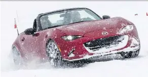  ?? MAZDA ?? A 2016 Mazda MX-5 Miata showing what winter tires can do.