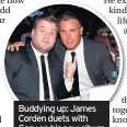  ??  ?? Buddying up: James Corden duets with Gary on his new album