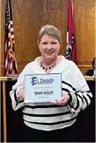  ?? (Courtesy El Dorado School District) ?? Tammy McCloy was named Teacher of the Month Monday at the monthly El Dorado School Board meeting.