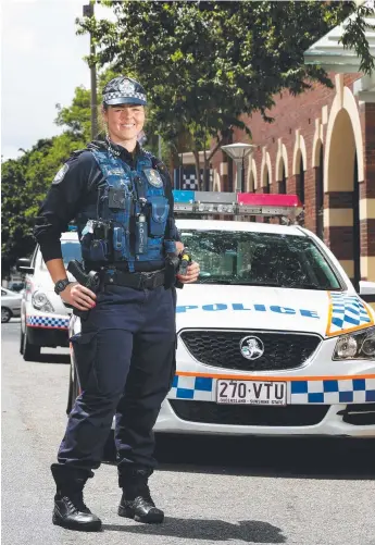  ?? Picture: Mark Calleja ?? FAMILY AFFAIR: Queensland Police Service's Constable Madelyn Cross, whose father had a police career.