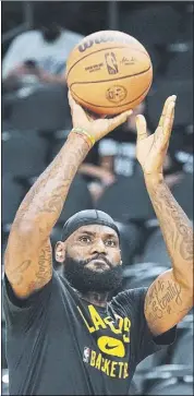  ?? FOTO: AP ?? Lebron James, en un entrenamie­nto reciente